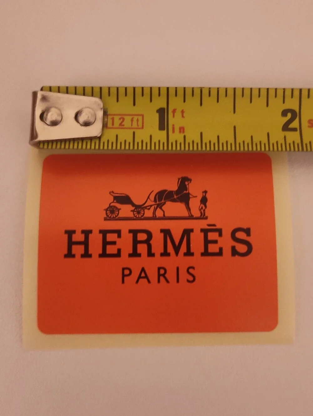 HERMÈS Paris Orange Logo Decal Sticker Set of 4 Luxury Gift Box Seals